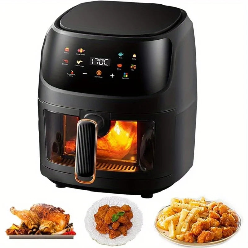 8L Intelligent Air Fryer – Multifunctional Household Large Capacity, Oil-Free Oven with Convection for Efficient Cooking