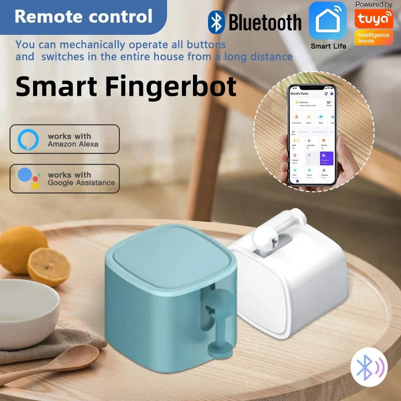 Tuya Bluetooth Smart Finger Robot Switch Button - Voice & APP Remote Control for Home Automation