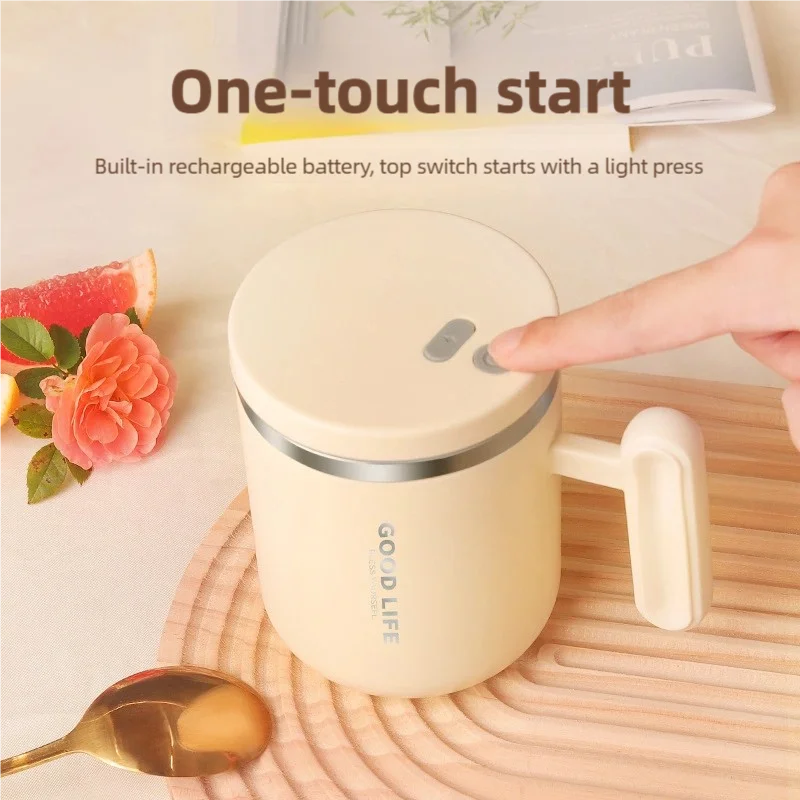 New Mini Electric Blender – Portable Protein Powder & Shake Blender with Electric Coffee Mug for Travel, Home, and Kitchen Use