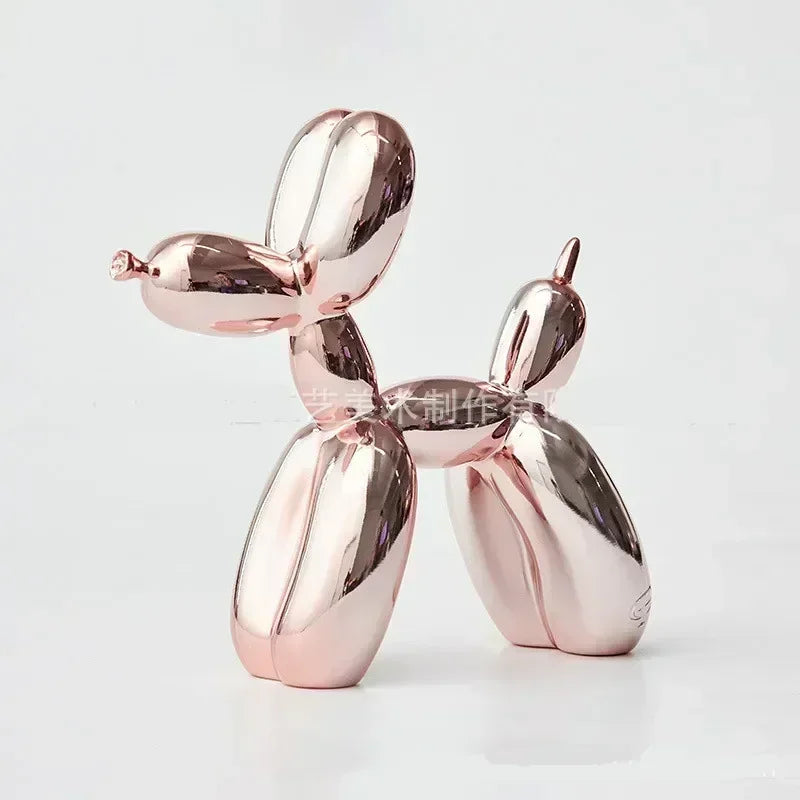 Resin Balloon Dog Sculpture – Nordic Animal Figurine for Home, Office Table Decoration & Unique Gift