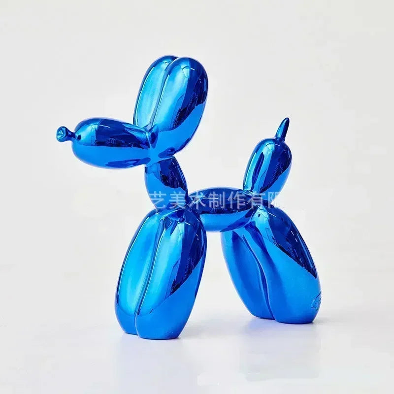 Resin Balloon Dog Sculpture – Nordic Animal Figurine for Home, Office Table Decoration & Unique Gift