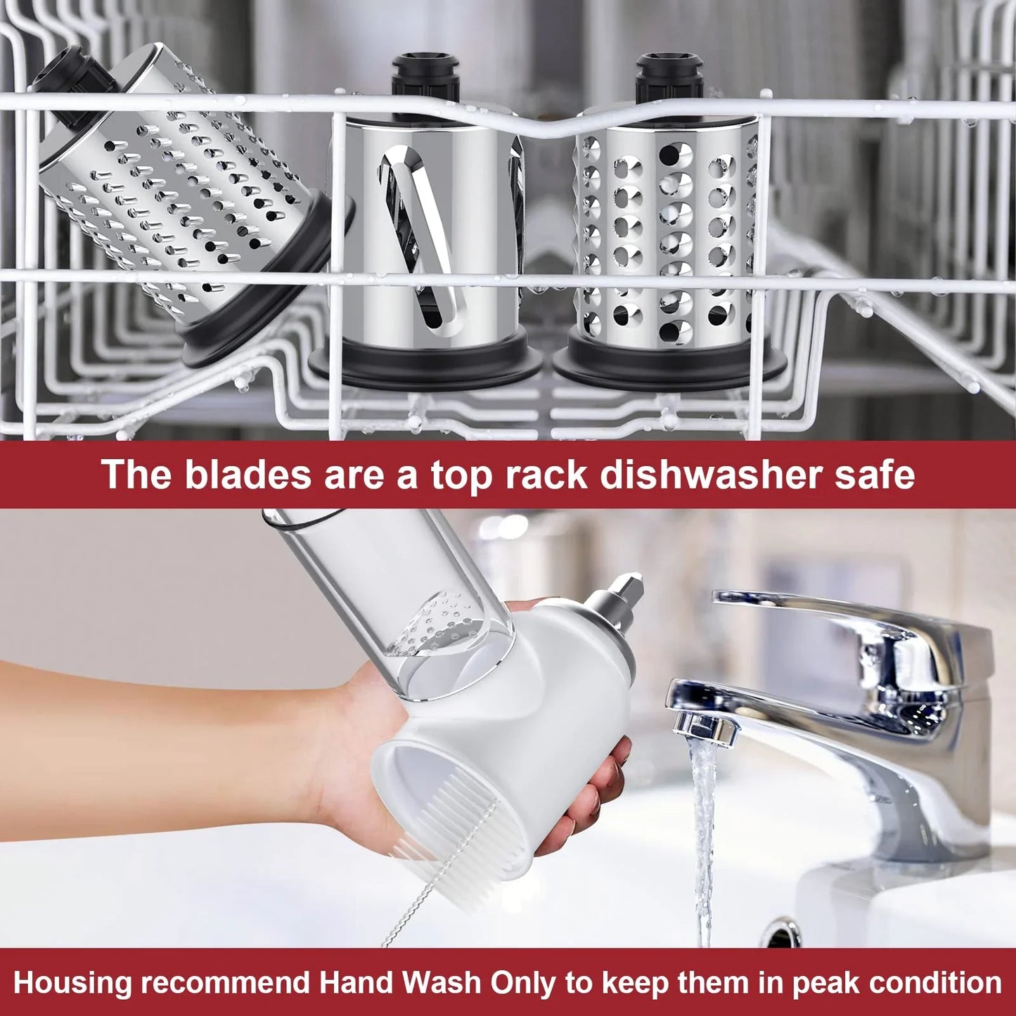 Gvode Slicer Shredder Attachment for KitchenAid Stand Mixers - Dishwasher Safe Vegetable & Cheese Grater, Salad Maker
