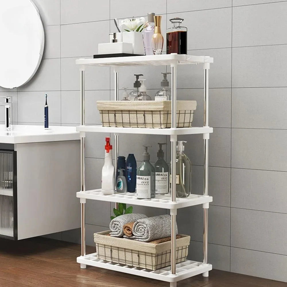 1PC Multi-Level Storage Rack for Kitchen and Bathroom – Snack Storage Rack for Living Area Floor