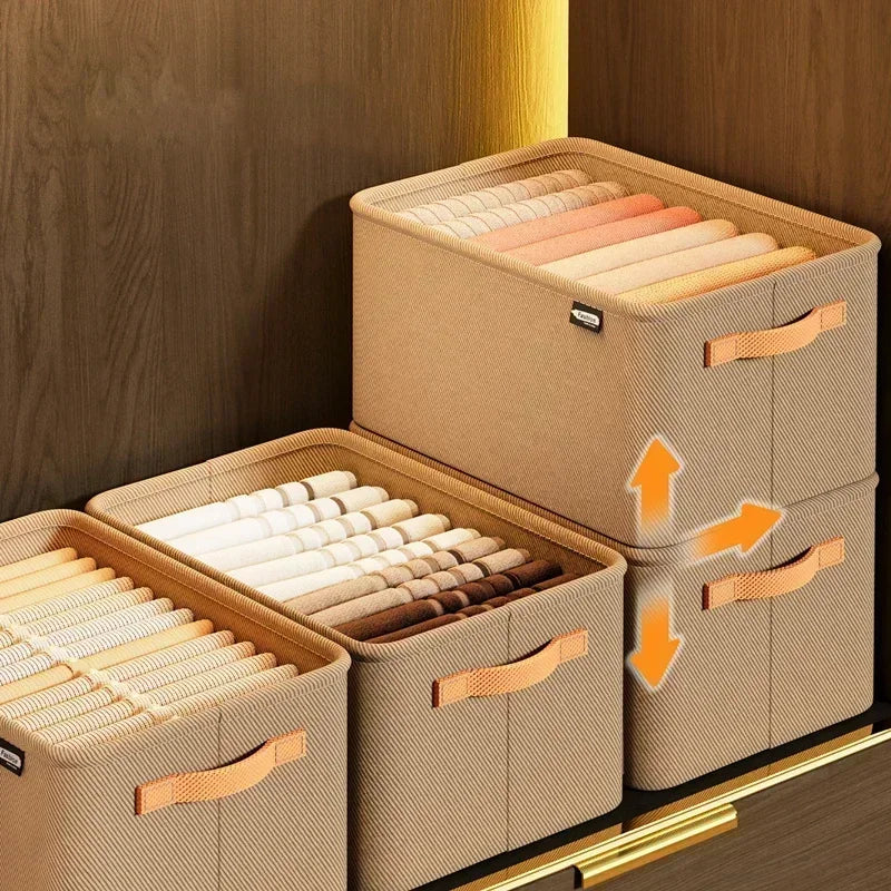 Thicken Clothes Organizer - Foldable Storage Box for Pants, Sweaters, Jeans, and More