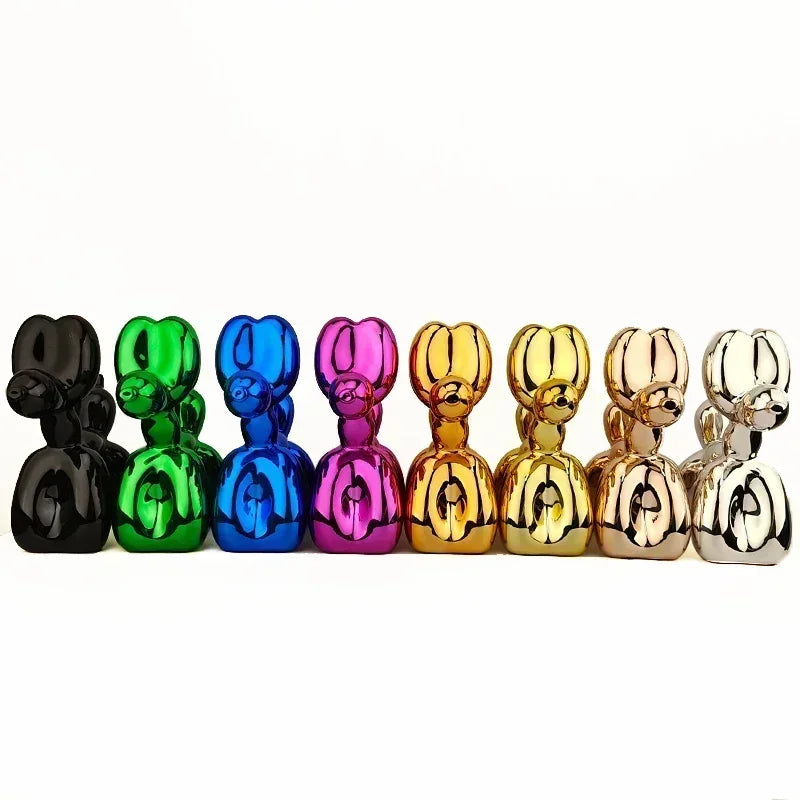 Resin Balloon Dog Sculpture – Nordic Animal Figurine for Home, Office Table Decoration & Unique Gift