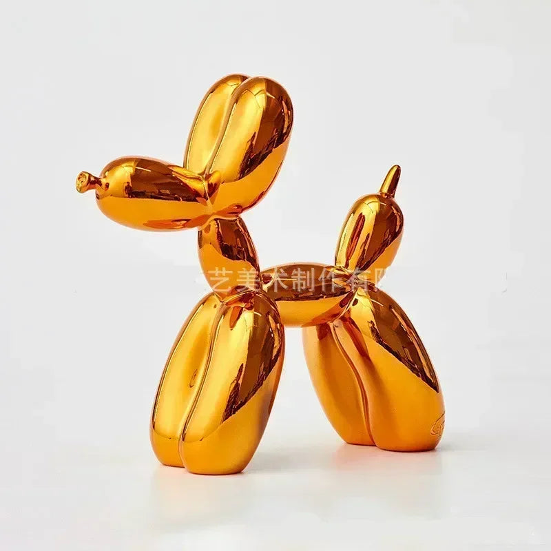 Resin Balloon Dog Sculpture – Nordic Animal Figurine for Home, Office Table Decoration & Unique Gift