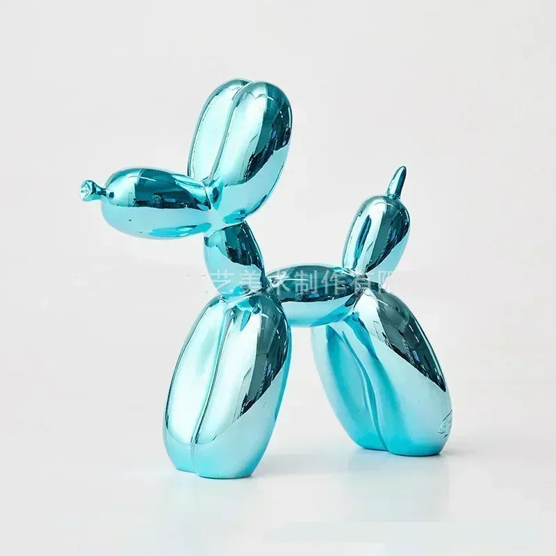 Resin Balloon Dog Sculpture – Nordic Animal Figurine for Home, Office Table Decoration & Unique Gift