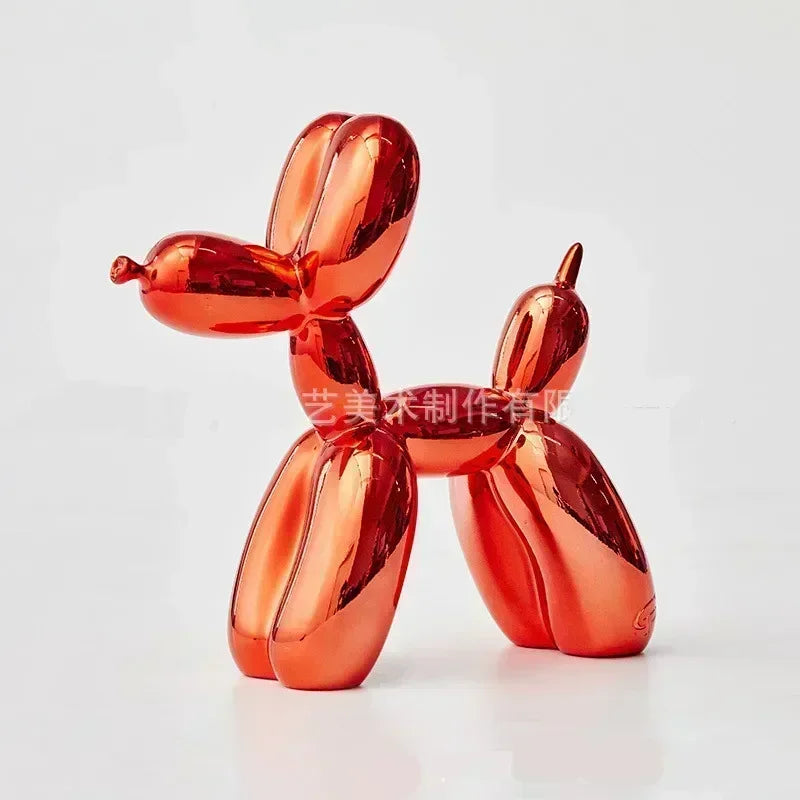 Resin Balloon Dog Sculpture – Nordic Animal Figurine for Home, Office Table Decoration & Unique Gift