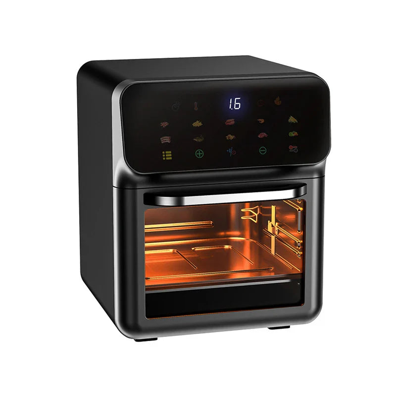 10L Large Capacity Electric Air Fryer – Oil-Free Automatic Household Kitchen 360° Baking Convection Oven with Intelligent Control