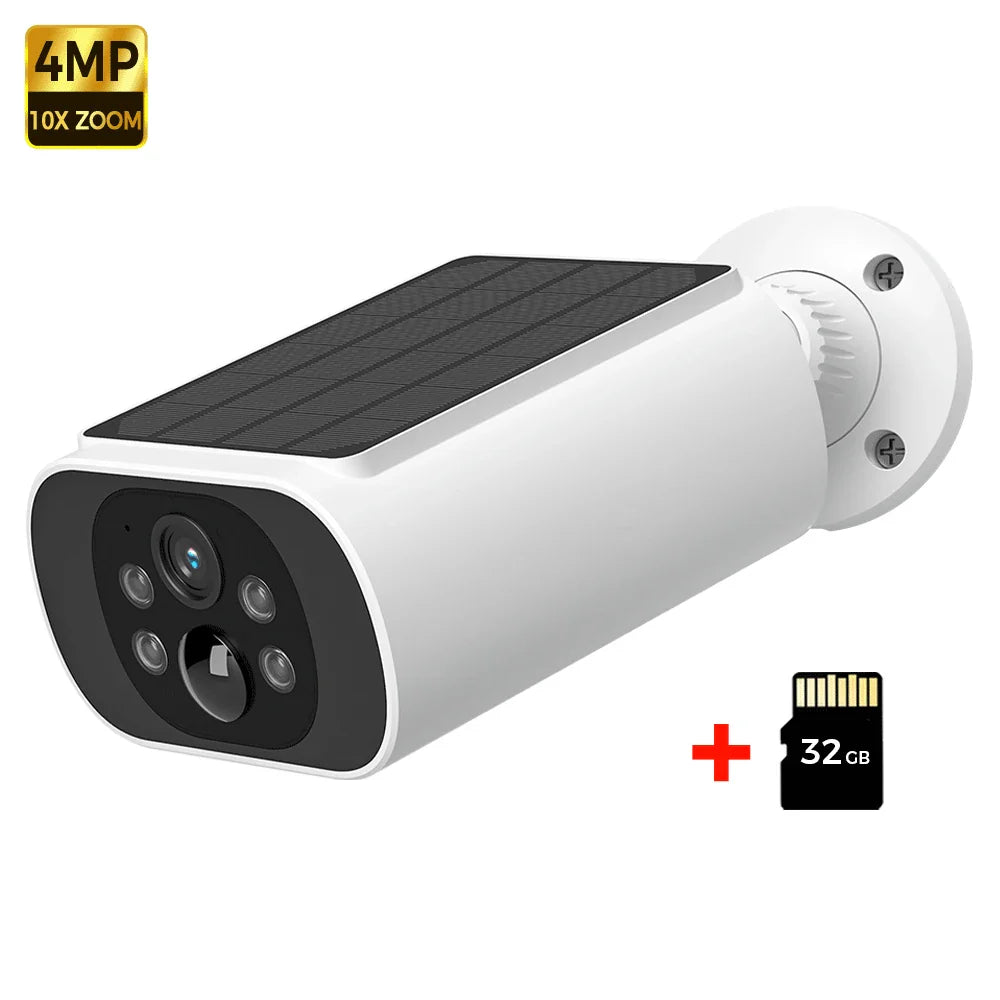 ALEVIO 2.5K Outdoor Solar Camera - Wireless WiFi Security Camera with PIR Motion Detection, Full-Color Night Vision, AI Detection & Ultra Standby Time