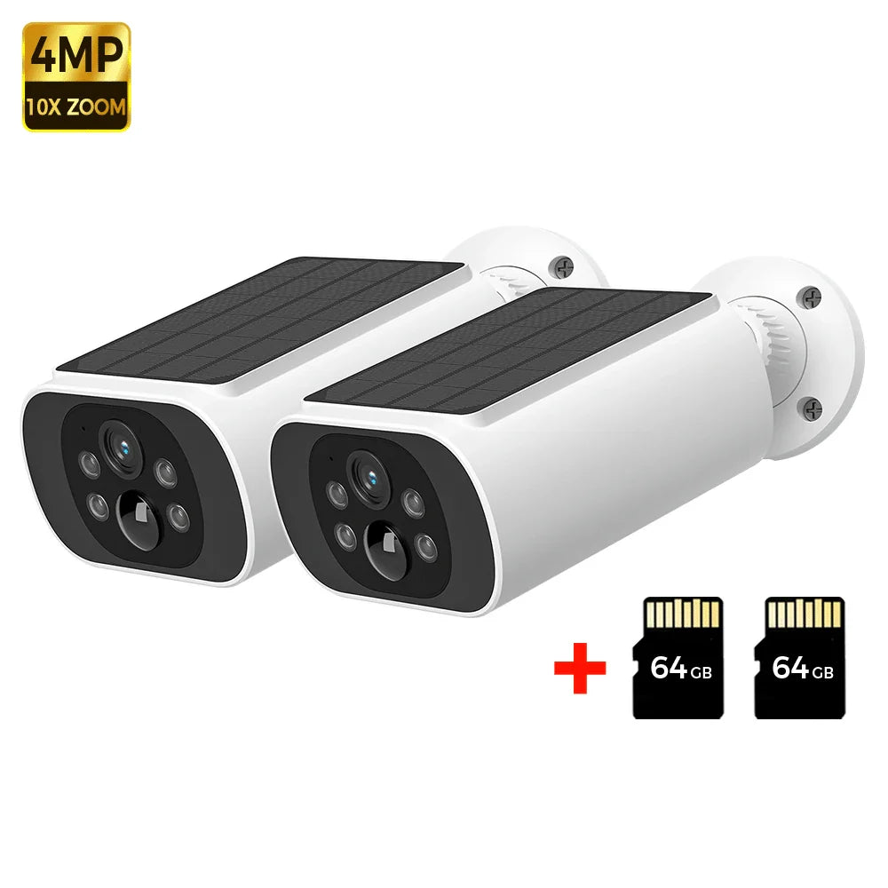 ALEVIO 2.5K Outdoor Solar Camera - Wireless WiFi Security Camera with PIR Motion Detection, Full-Color Night Vision, AI Detection & Ultra Standby Time