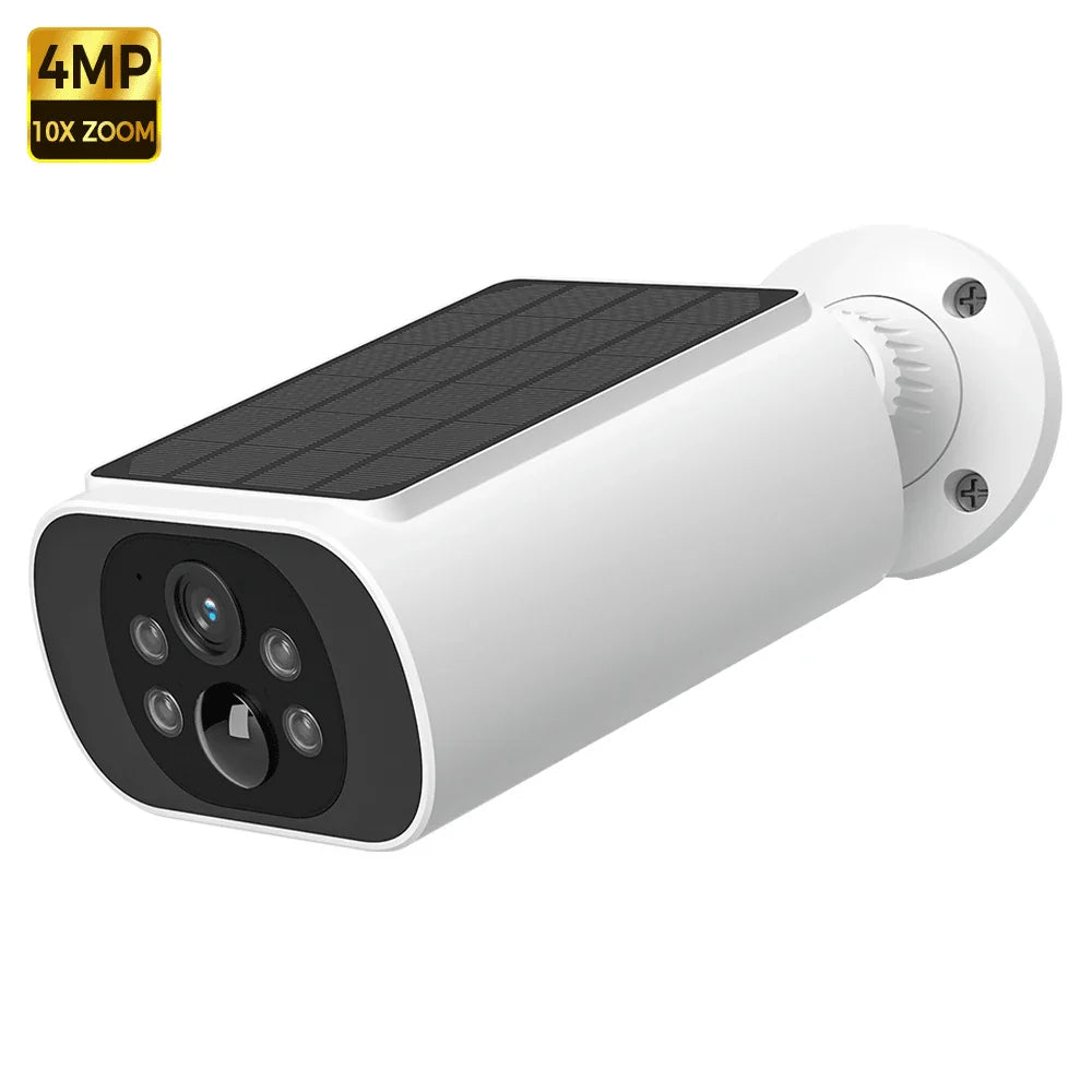 ALEVIO 2.5K Outdoor Solar Camera - Wireless WiFi Security Camera with PIR Motion Detection, Full-Color Night Vision, AI Detection & Ultra Standby Time