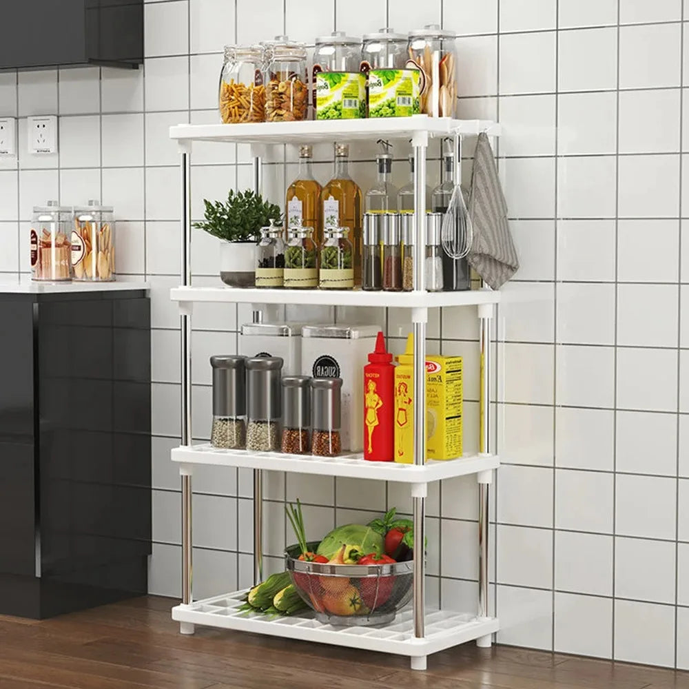 1PC Multi-Level Storage Rack for Kitchen and Bathroom – Snack Storage Rack for Living Area Floor