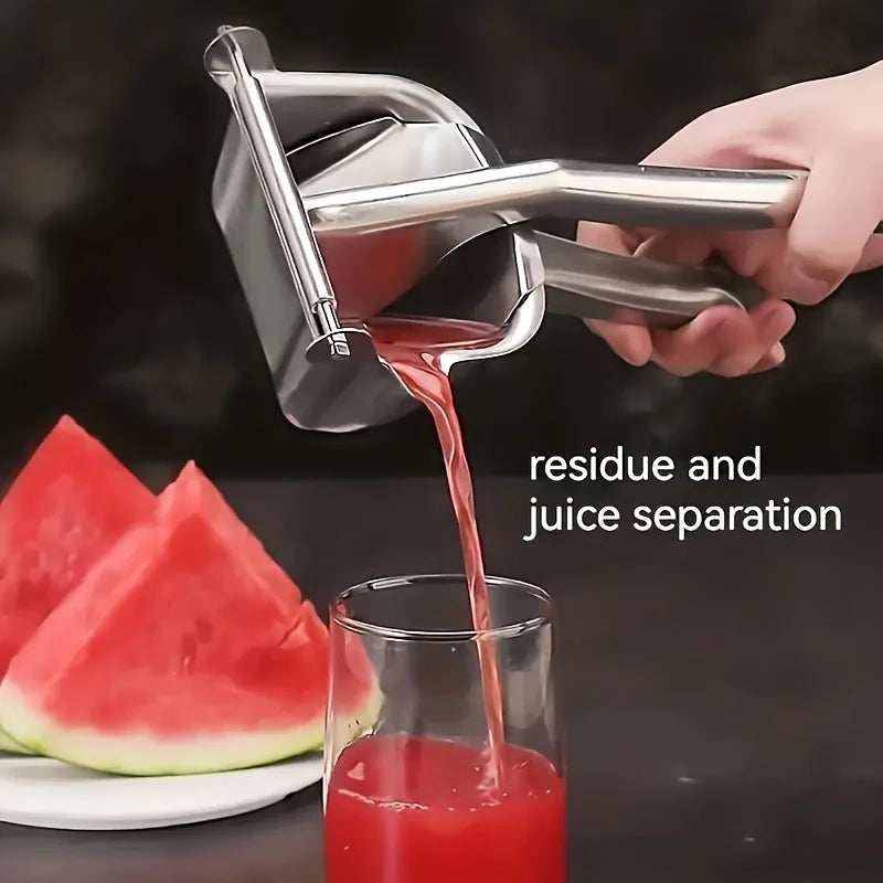 Stainless Steel Manual Juice Squeezer - 304 Kitchen Gadget for Fresh Citrus and Fruit Juices