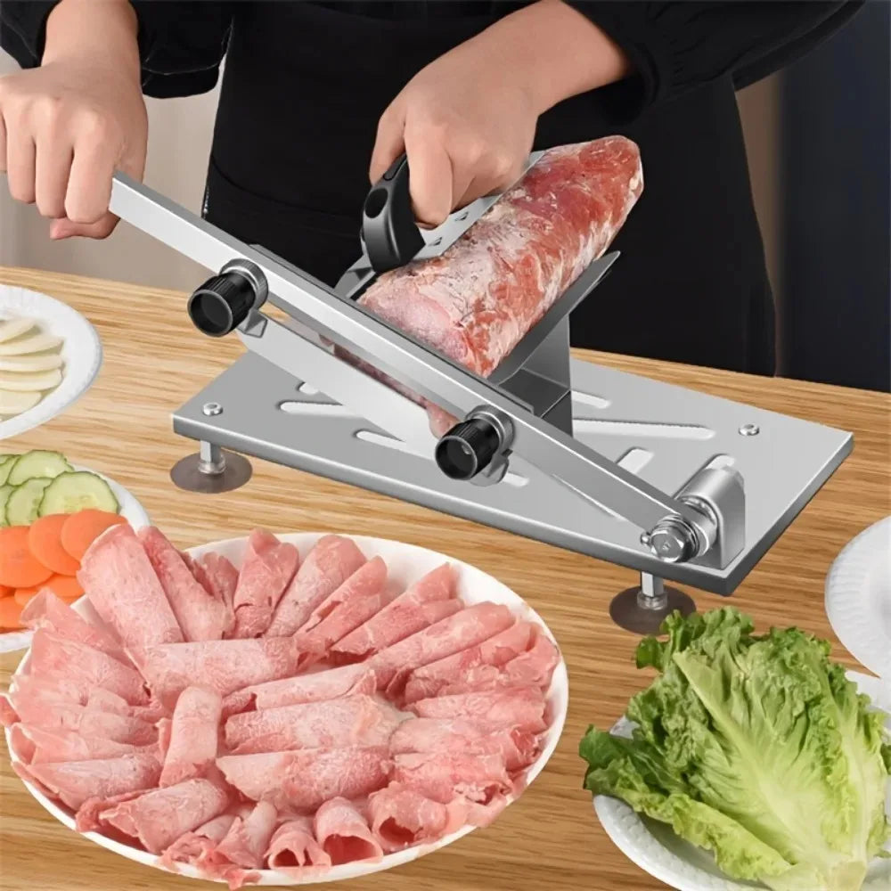 Portable Manual Bone Cutting Knife - Stainless Steel Frozen Meat & Vegetable Slicer for Household Us
