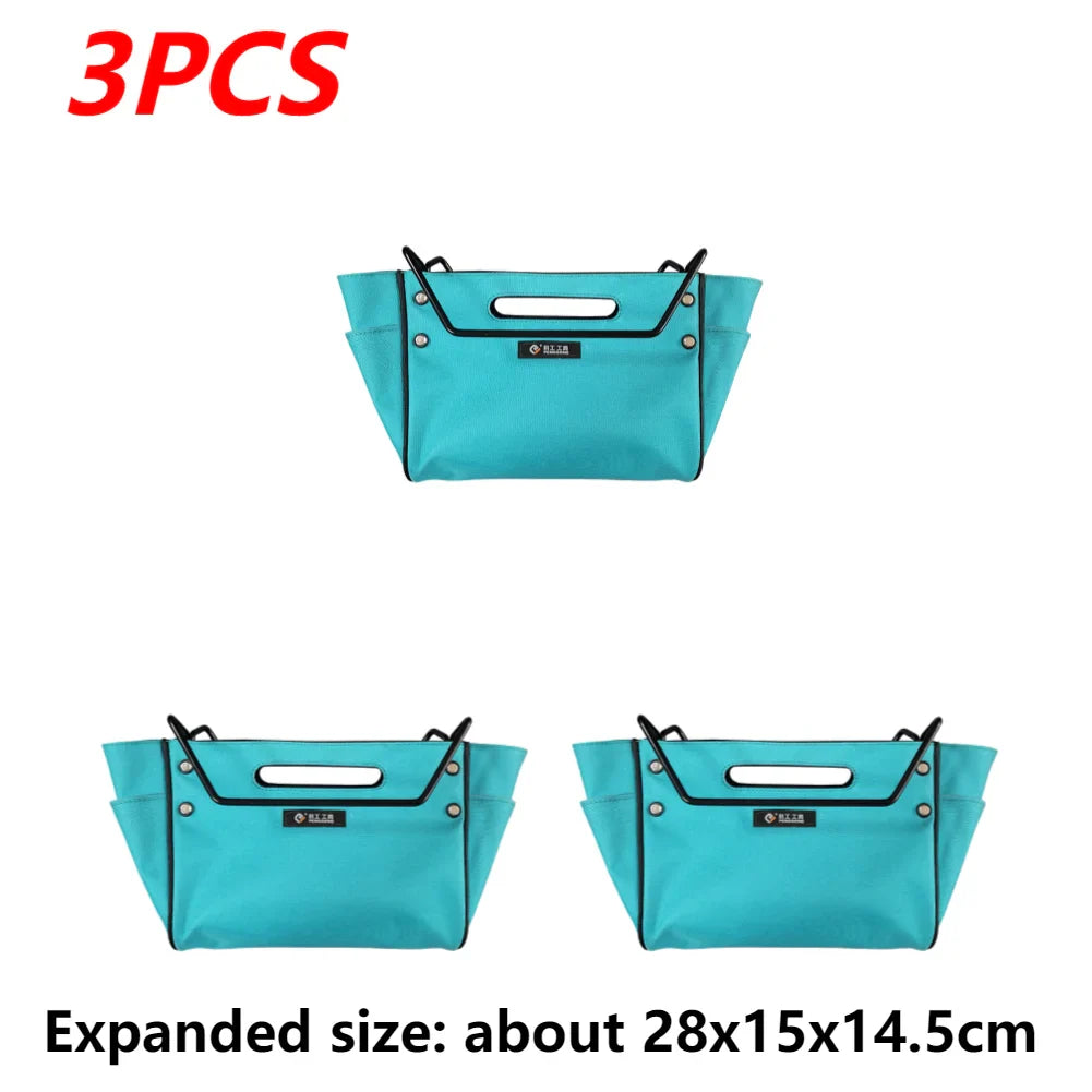 1-3PCS Telescoping Ladder Tool Bag - Portable Utility Tools Organizer with Pocket