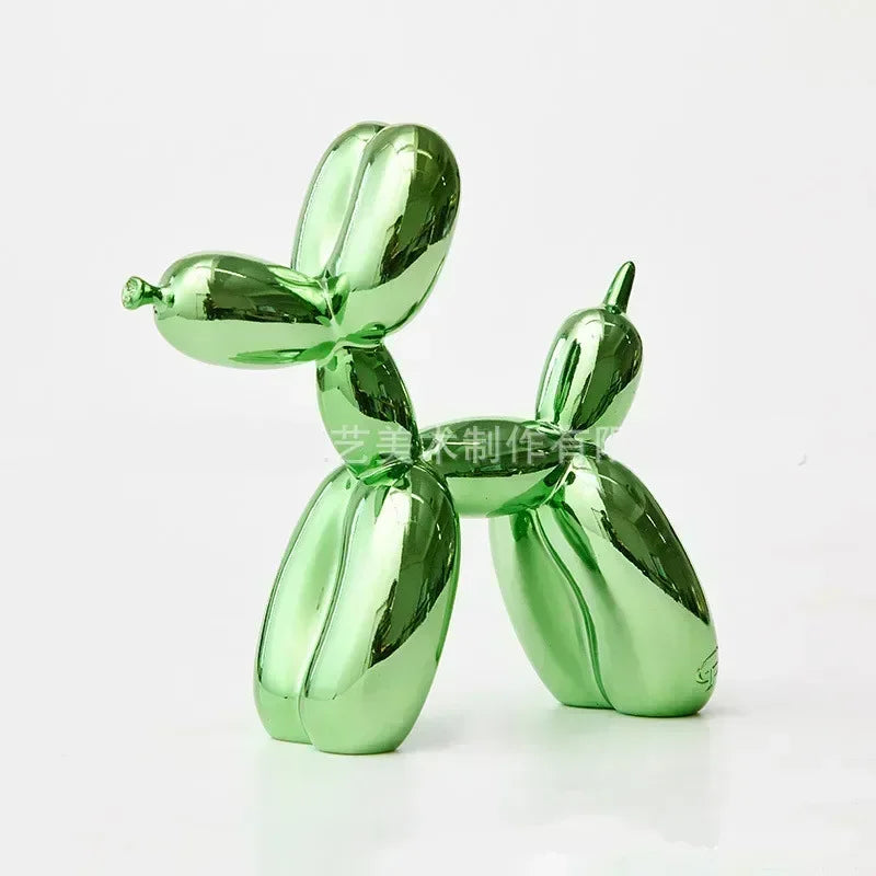 Resin Balloon Dog Sculpture – Nordic Animal Figurine for Home, Office Table Decoration & Unique Gift