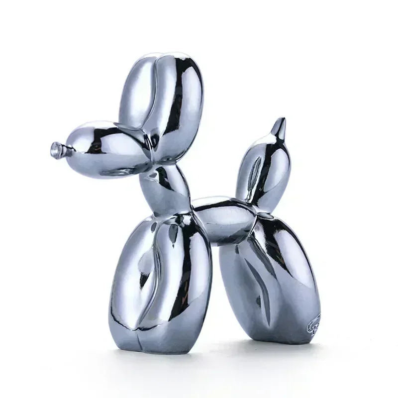 Resin Balloon Dog Sculpture – Nordic Animal Figurine for Home, Office Table Decoration & Unique Gift
