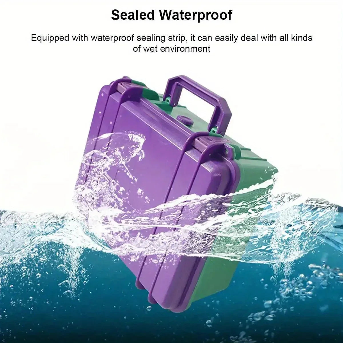 Multi-Function Water-Repellent and Moisture-Proof Tool Box with Sponge Protection – Shockproof, Dustproof, and Waterproof Storage Case