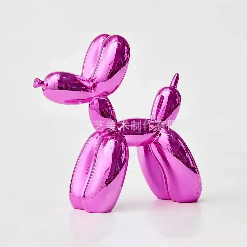 Resin Balloon Dog Sculpture – Nordic Animal Figurine for Home, Office Table Decoration & Unique Gift