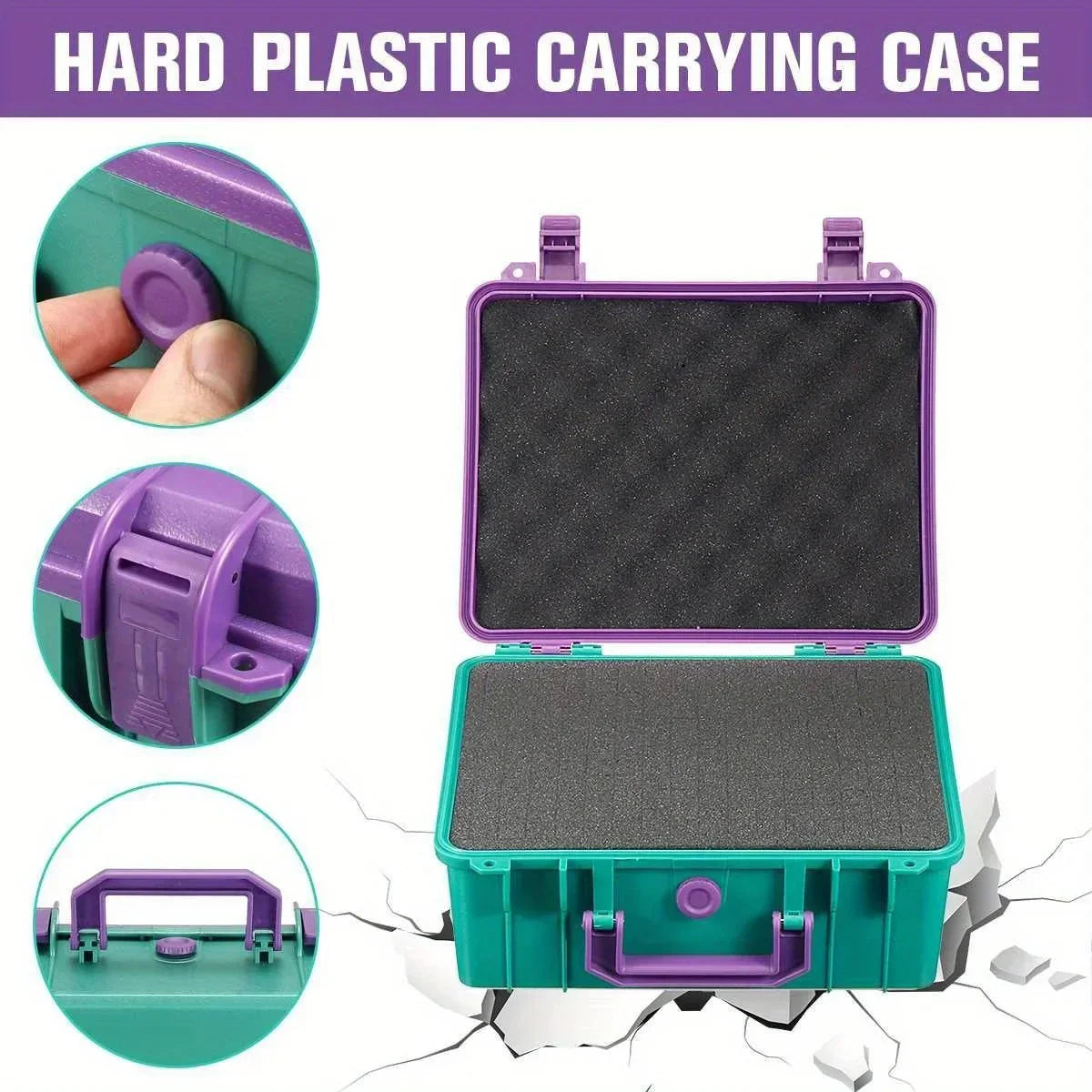 Multi-Function Water-Repellent and Moisture-Proof Tool Box with Sponge Protection – Shockproof, Dustproof, and Waterproof Storage Case