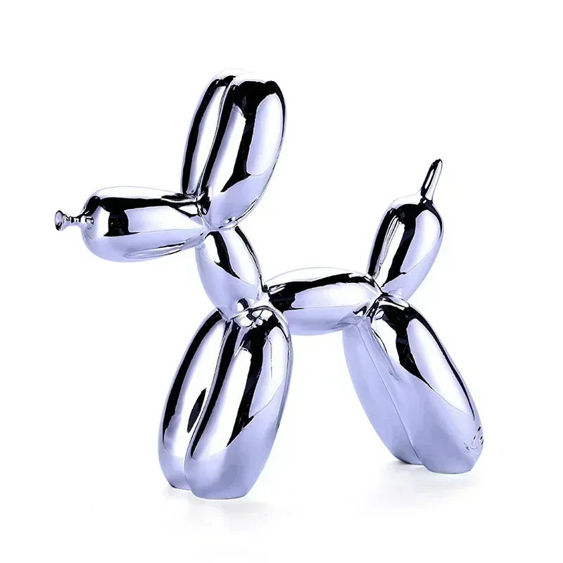 Resin Balloon Dog Sculpture – Nordic Animal Figurine for Home, Office Table Decoration & Unique Gift